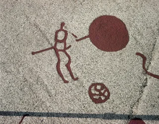 Figura maschile con il sole